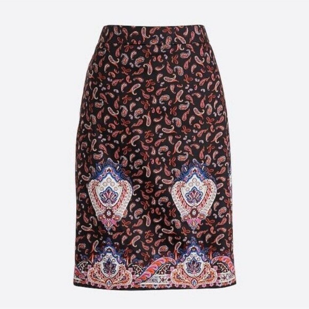 J. Crew Paisley Pencil Skirt 6